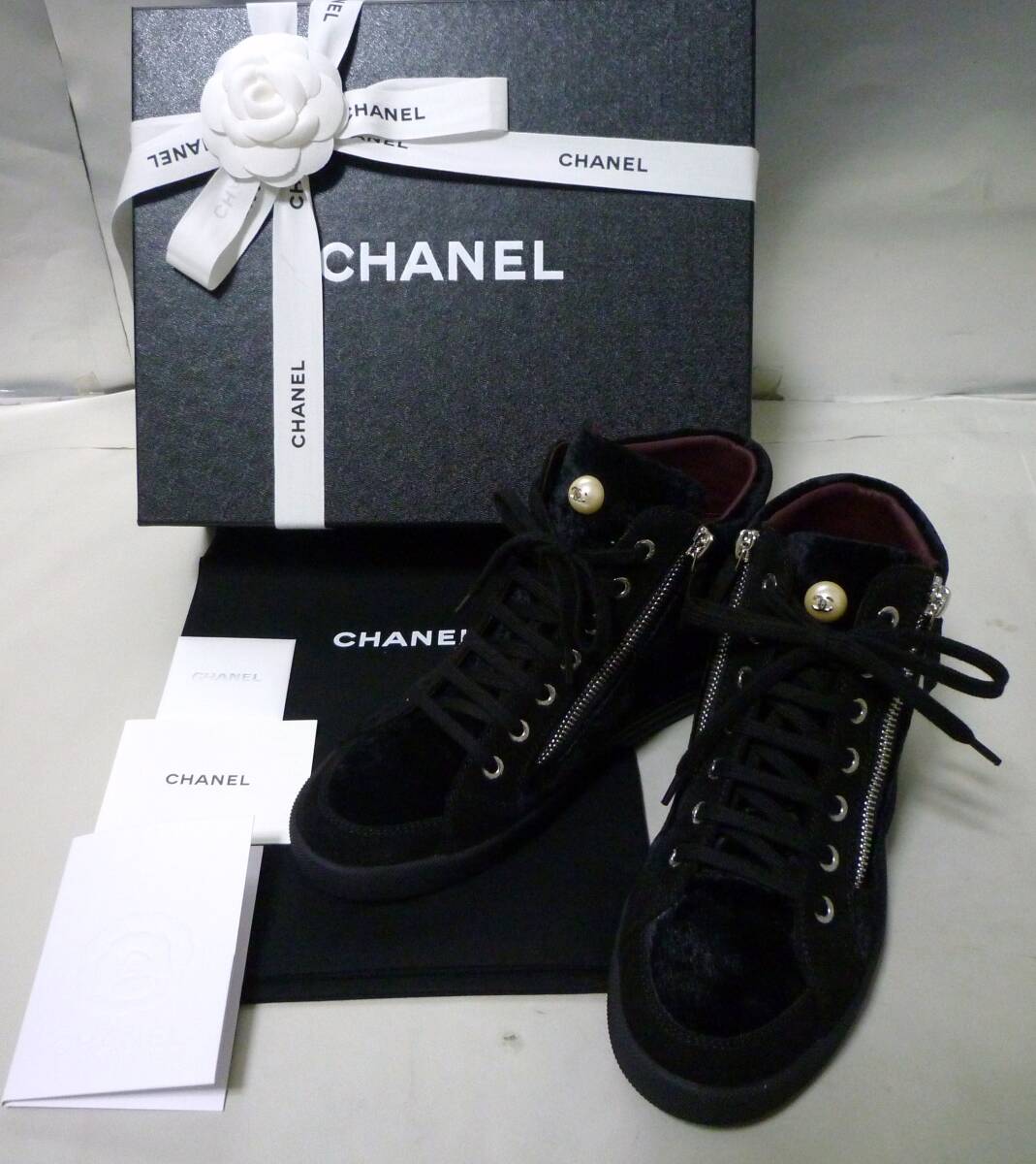 シャネル CHANEL スニーカー パリダラス パール ココマーク 10860拍卖
