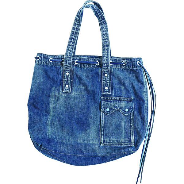 美中古品★DENIM TOTE BAG M (W/SUKUMO Leather Chord)★定価¥37400拍卖