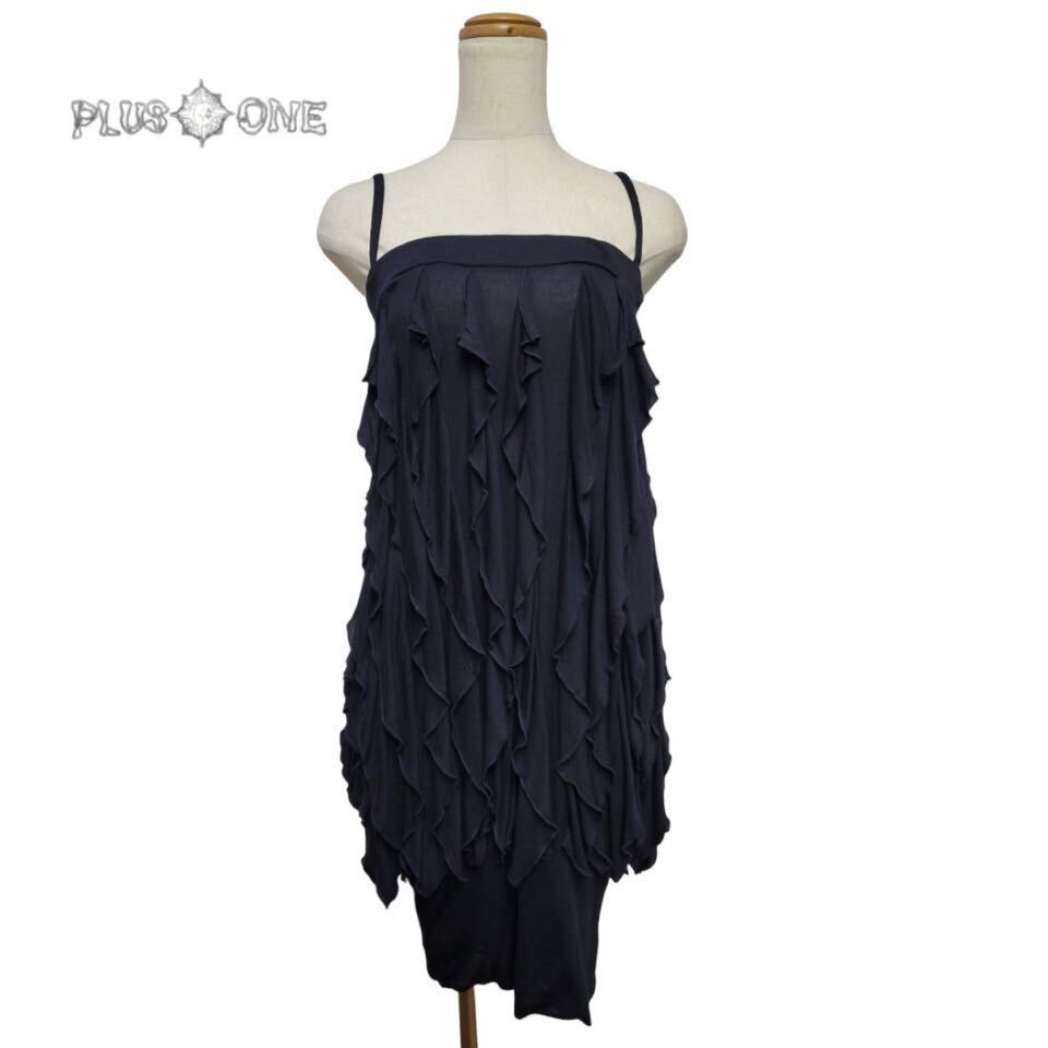 【MARBLE】フリル ベアワンピース 黒/マーブル/キャミソールワンピース拍卖