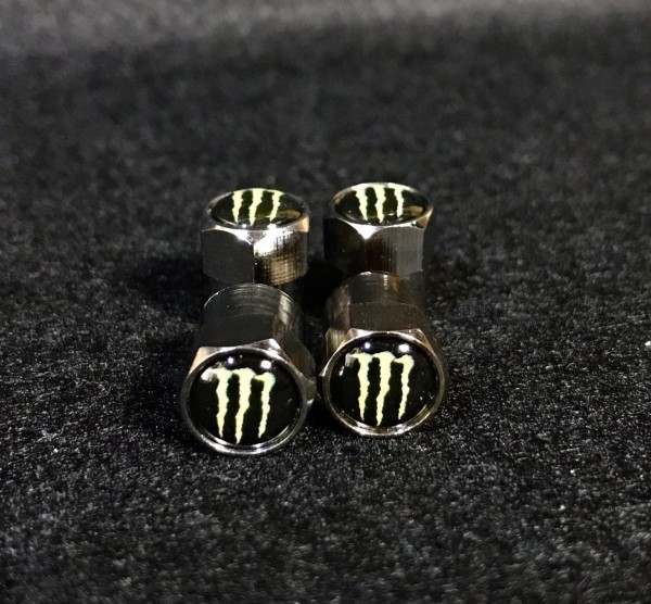 送料無料 モンスターエナジー エアーバルブキャップ ( CBX400F CBR400 CB400 CBR250RR ホークⅢ モンキー ゴリラ エイプ ZX NS-1 に適合)拍卖