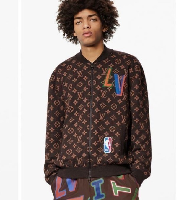 定価28万 希少 国内正規品 ルイヴィトン NBA コラボ 限定 ニット ブルゾン ジャケット S モノグラム 拍卖