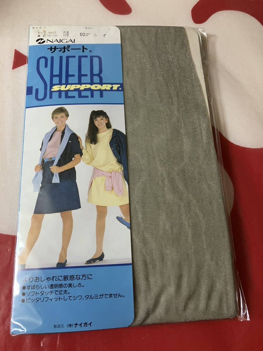 NAIGAI サポート sheer support パンティストッキング グレイ ナイガイ パンスト panty stocking 昭和 レトロ拍卖