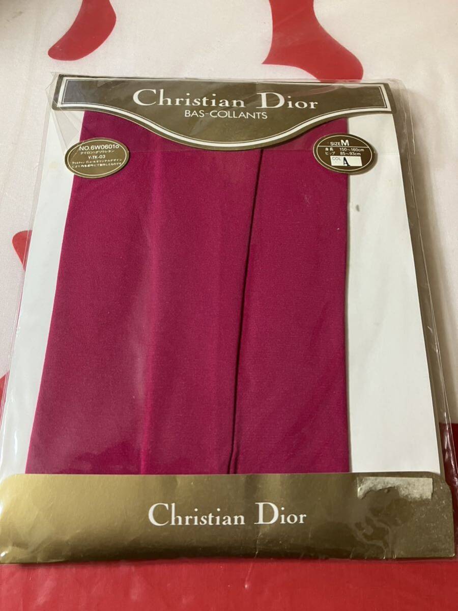 Christian Dior bas collants 6W0601o M A クリスチャンディオール パンスト パンティストッキング 赤 panty stocking レッド拍卖