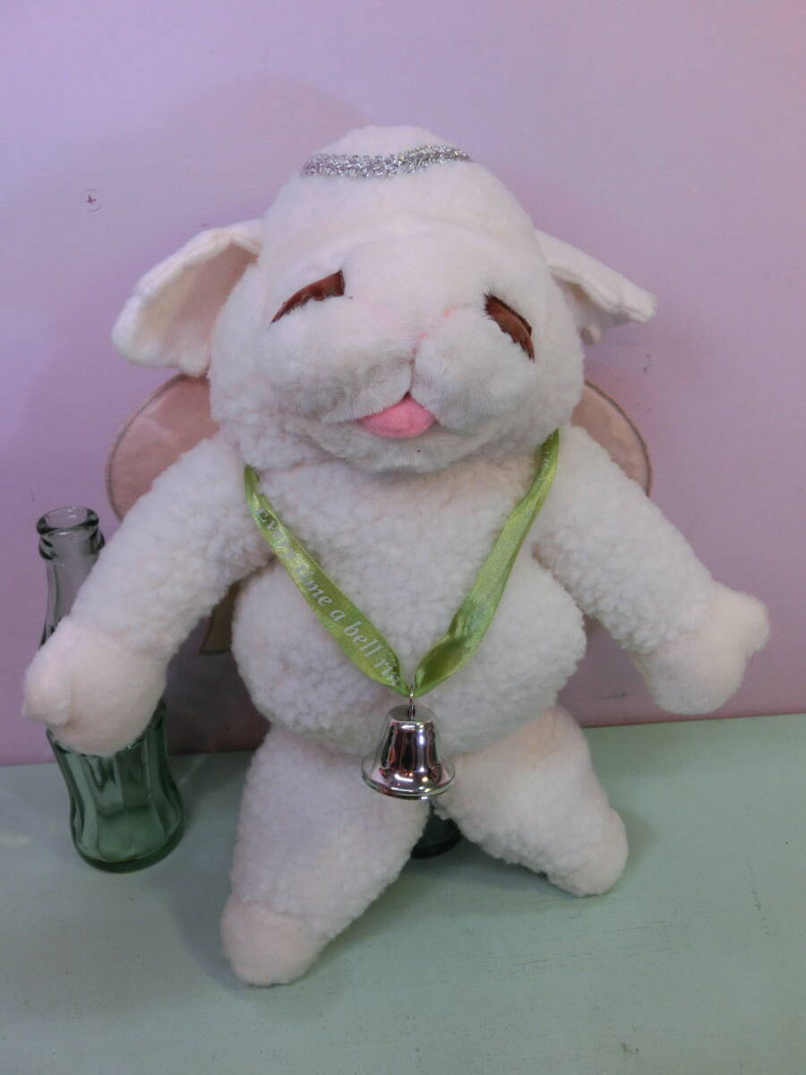 ラムチョップ Lambchop◆天使のラムちゃん 手踊り人形 ハンドパペット ぬいぐるみ ビンテージBIG40㎝◆羊 ひつじ エンジェル Hand puppet拍卖