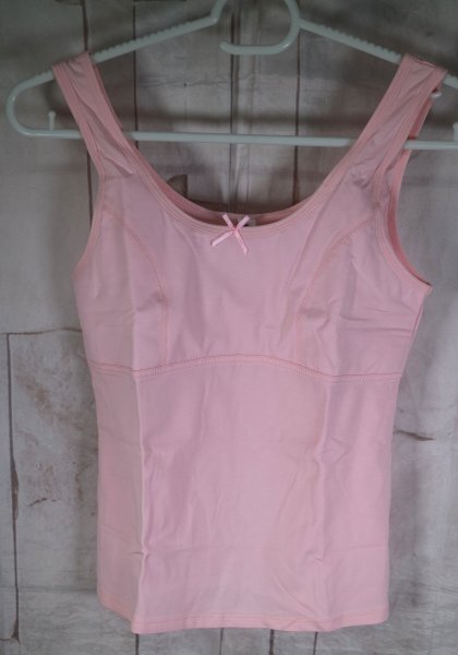 16 01888 ☆ 女の子 インナー キャミソール 綿 透けにくい カップ付き【アウトレット品】拍卖