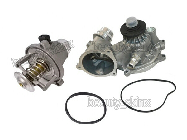 BMW E65 E66 E67 サーモスタット 105℃開弁 & ウォーターポンプ ガスケット付き 2点セット 11537586885 11517586780 735i 745i 760i 新品拍卖