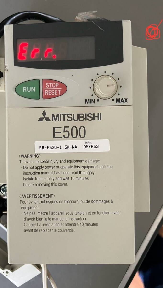 通電確認済 三菱 FR-E520-1.5K-NA D5Y653インバータ拍卖