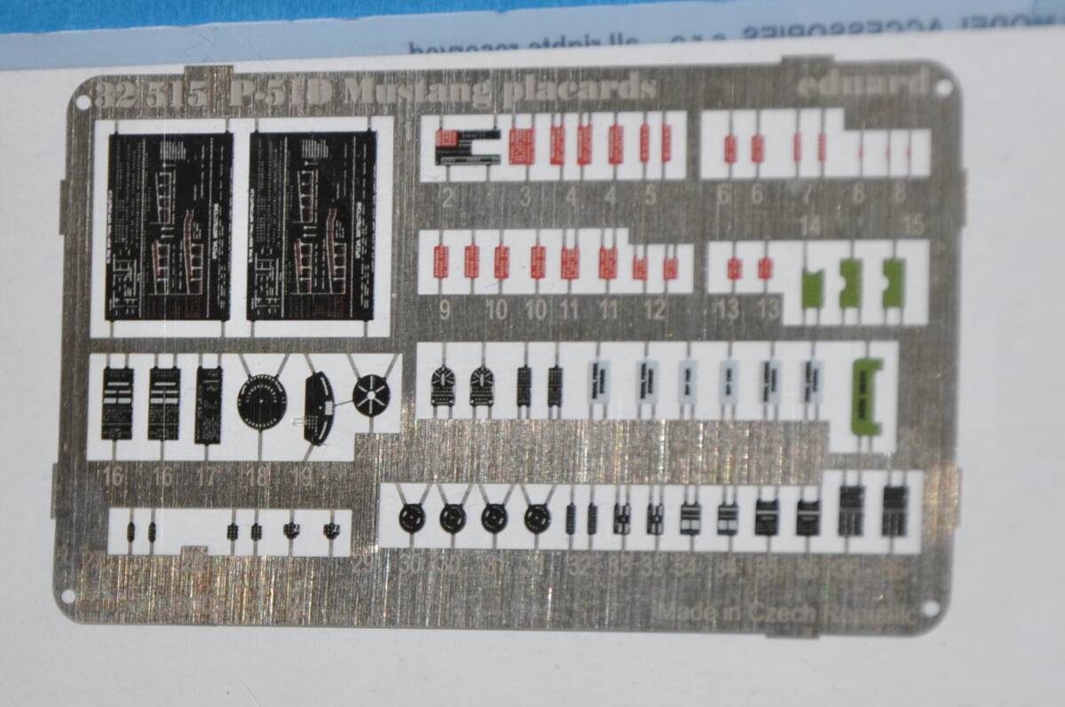 エデュアルド 1/32 アメリカ軍 P-51D F-4 プラカード ハセガワ 用 エッチングパーツ Eduard 32515 P-51 マスタング ムスタング ②拍卖