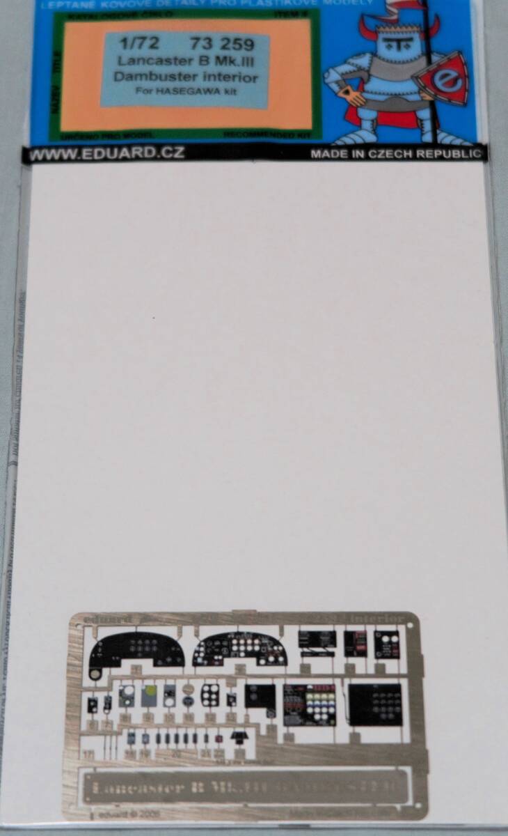 エデュアルド 1/72 イギリス軍 ランカスター ダムバスター Mk.Ⅲ インテリア 内装 ハセガワ エッチングパーツ Eduard 73259 Lancaster B 拍卖