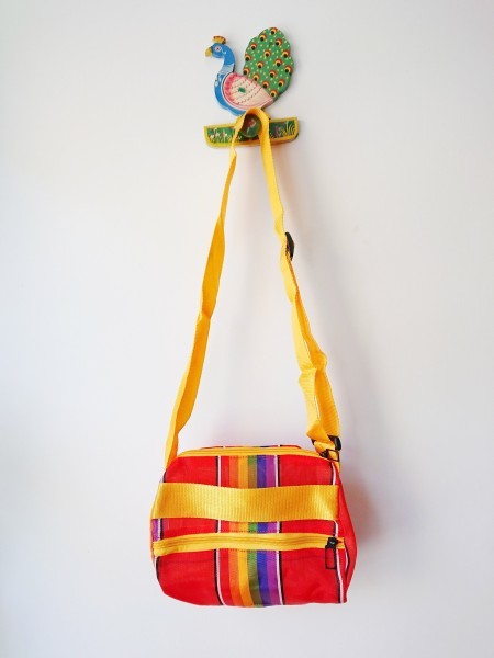 新品&即決◎レトロかわいい レインボー ポシェット【イエロー】タイ雑貨 アジアン雑貨 キッズ拍卖