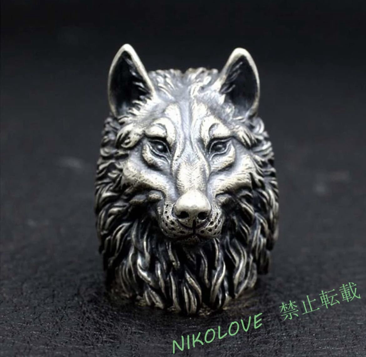 新品 狼リング 指輪 リング アクセサリー 狼 オオカミ ウルフ クール ジュエリー ファッション LA334拍卖