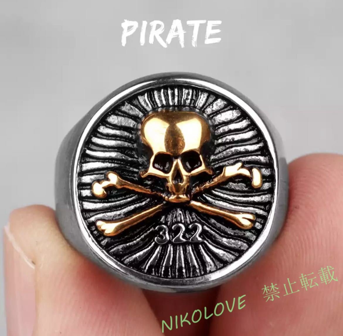 新品 サイズ選択 ドクロ指輪 リング 髑髏指輪 アクセサリー ガイコツ 骸骨 ステンレス クール ドクロ スカル 頭蓋骨 LA222拍卖