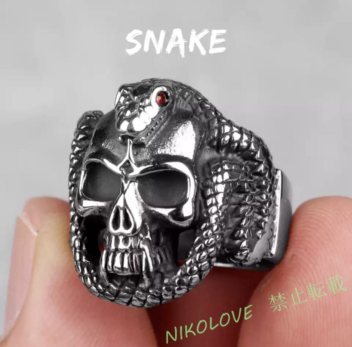 新品 サイズ選択 ドクロ指輪 リング アクセサリー 髑髏指輪 ガイコツ 骸骨 ステンレス クール ドクロ スカル 頭蓋骨 LA860拍卖
