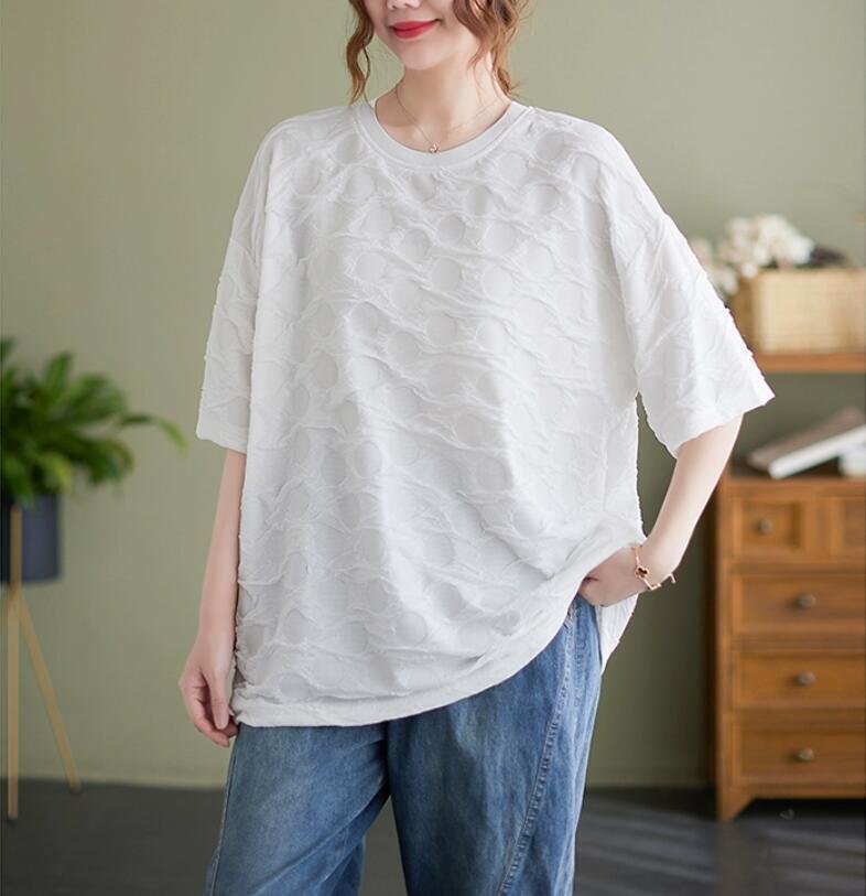 LB446 チュニック ゆったり 半袖 オフィス ブラウスシャツ 大きいサイズ 着心地良い 可愛い 大人 無地 トップス カジュアル風 ブラック拍卖