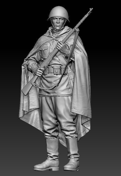 1/35 レジンキット 未塗装 WWⅡ ソ連軍 兵士 フィギュア1体 A【同梱可能】0720拍卖