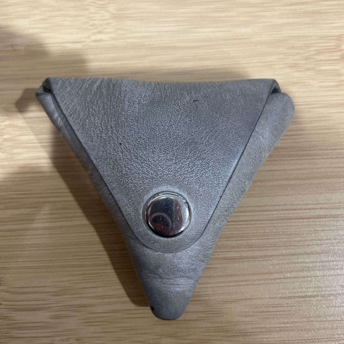 コインケース 小銭入れ 手作り三角コインケース 皮革 シルバー金具拍卖
