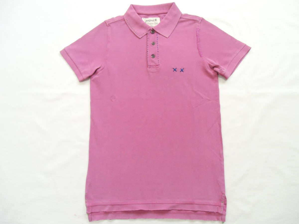 新品 Project e vintage プロジェクトイー ヴィンテージ ポロシャツ トルコ製 ステッチ XS拍卖