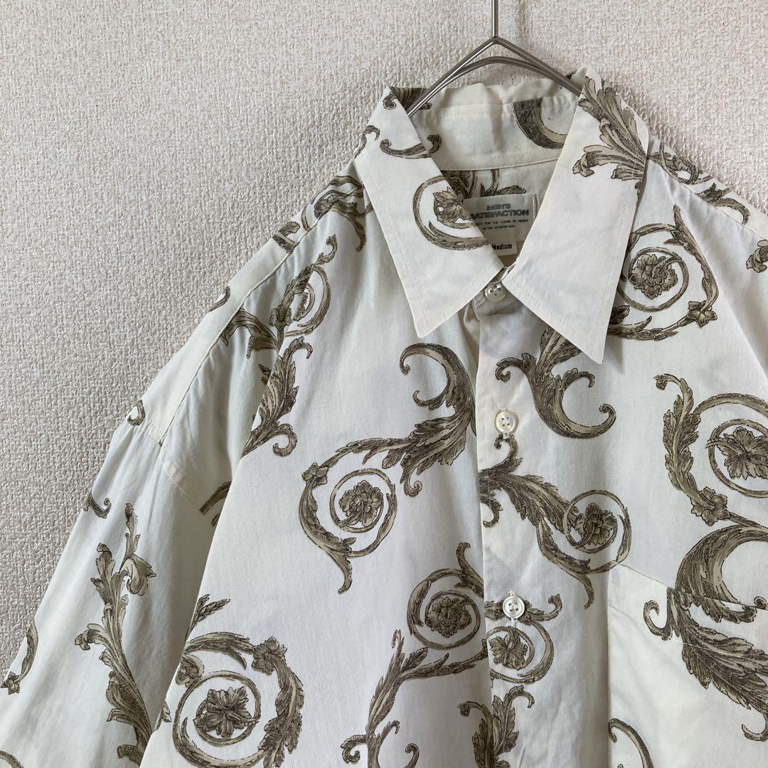 X1 ボタニカル柄シャツ 長袖 パターン柄 Mメンズ オーセンティック拍卖