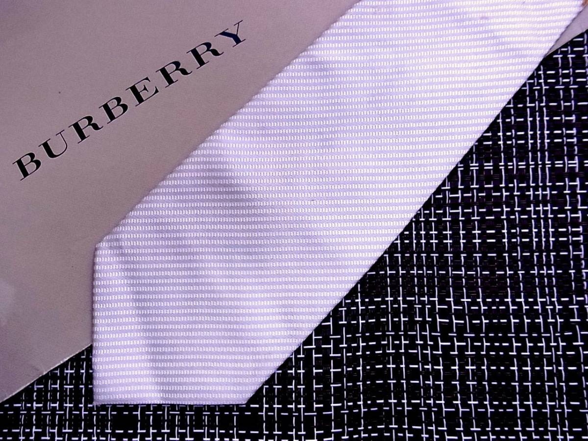 ・ω・ ☆SALE☆4765☆バーバリー・フォーマル白【LONDON】ネクタイ拍卖