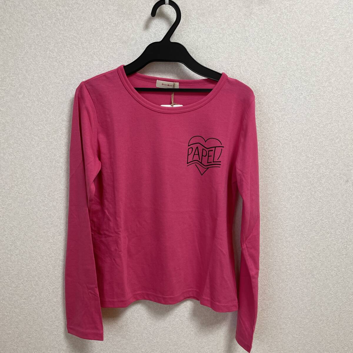 【新品】papellapiz 千趣会 長袖Tシャツ 145〜155 ピンク拍卖