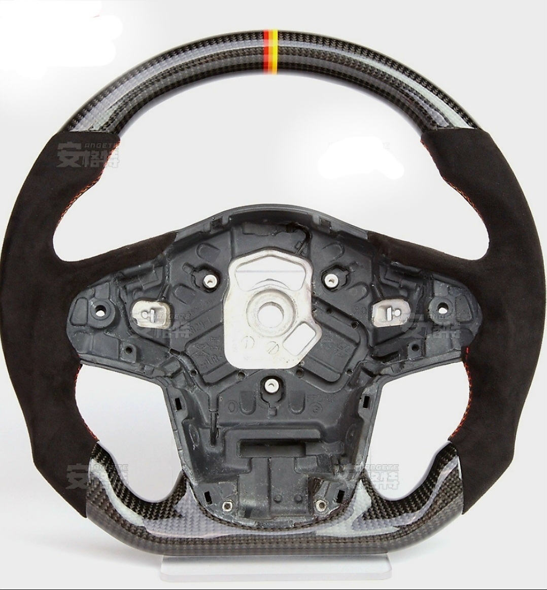 ⑩【送料無料】トヨタ用 スープラ A90 J29 DB 2019-2021 D型 ステアリング ホイール ハンドル カーボン×赤×黄色デザイン 汎用拍卖
