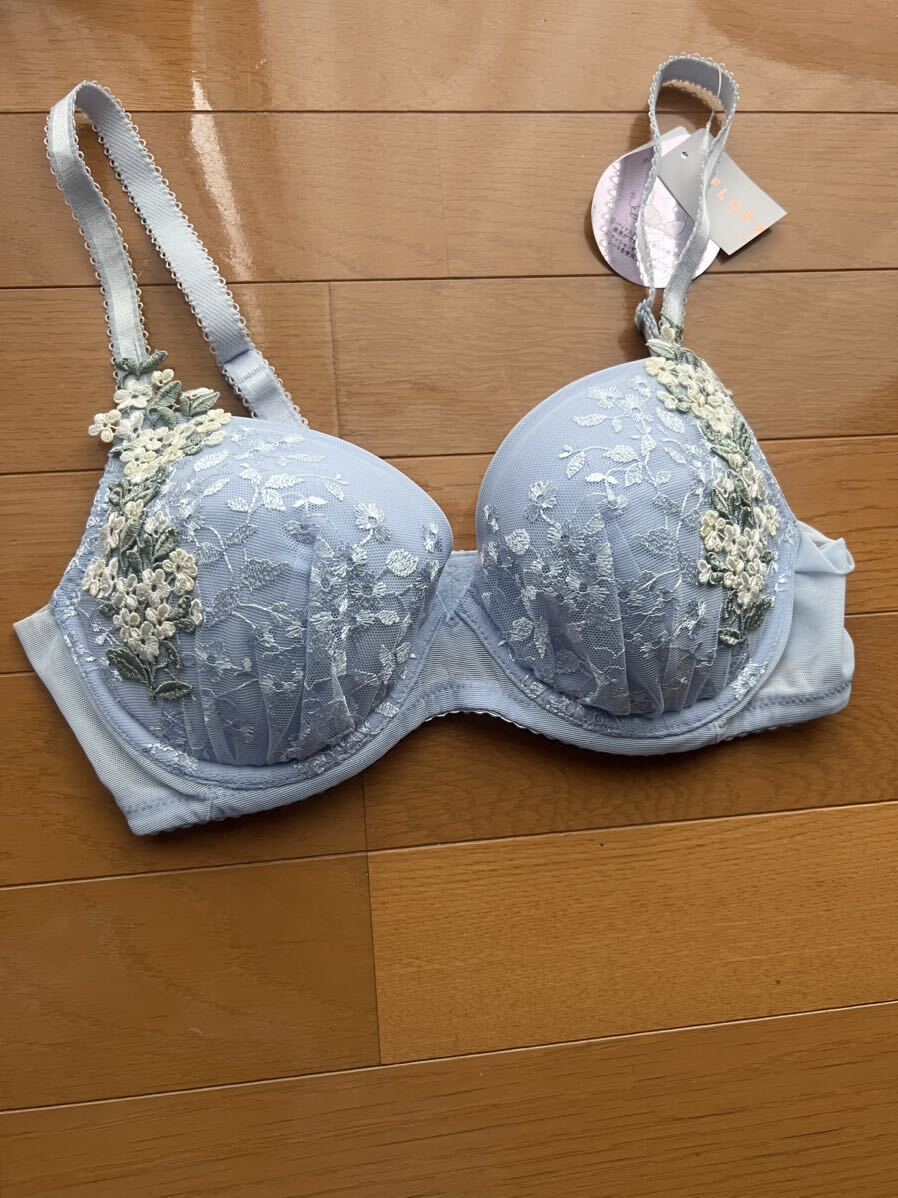 triumph トリンプ FLOLARE高級ブラ 水色 T27-3222 D75 新品未使用です。 拍卖