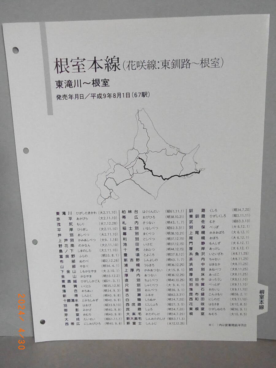 ■バラ売り■ JR北海道10周年記念 メモリアルチケットマラソン 硬券入場券 根室本線67駅 送料無料拍卖