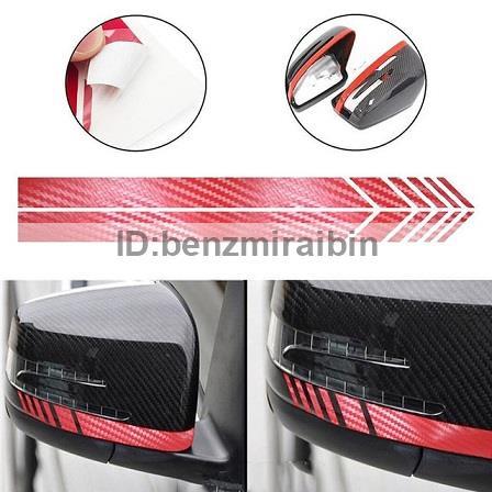 カーボン柄 赤 レッド ベンツ ミラー デカール ステッカーセット カニミラー W212W204W176W117W221W207W218W246W166 CLA CLS GL ML AMG拍卖