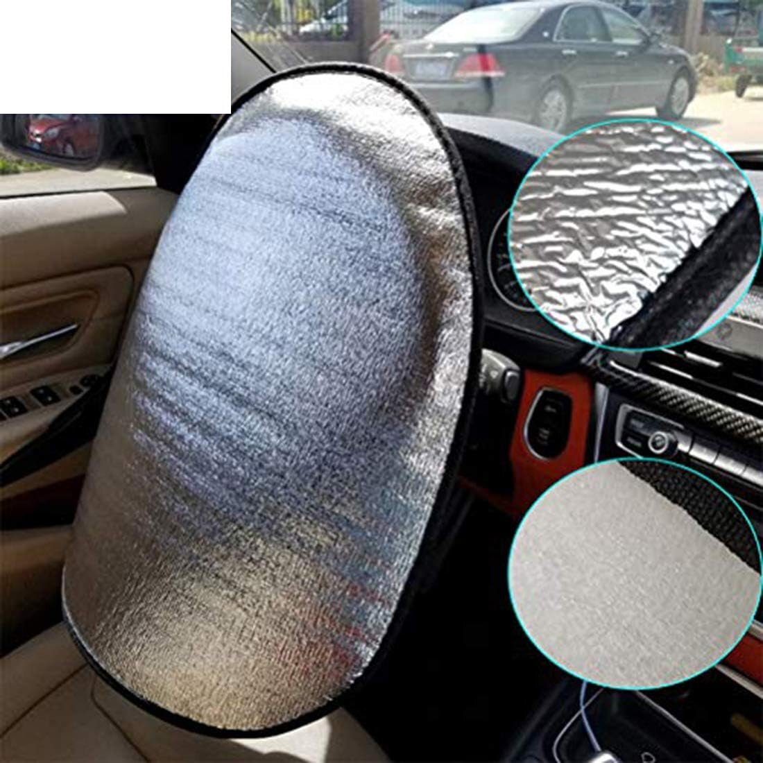 汎用 ハンドルカバー 遮熱 遮光 断熱 ステアリングホイールカバー 日除け 断熱サンシェード ステアリングシェード ハンドル用 日よけ 大判拍卖