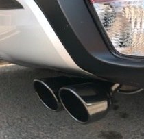 《マフラーカッター》三菱 アウトランダー テール スロート マフラー エキゾーストパイプ シルバー ブラック ブルー 3色展開拍卖