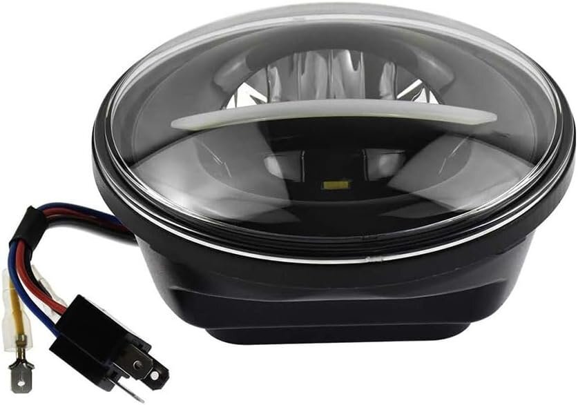 オートバイのヘッドライト 5.75インチ ヘッドライト LEDヘッドランプ プロジェクター ドライビングライト DRL付き 高輝度LED ハーレー スポ拍卖