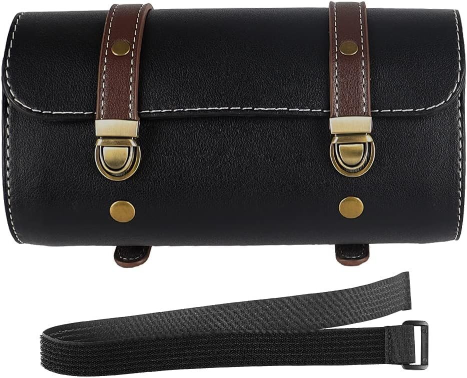 オートバイ サイドバッグ バイク 防水 汎用 ツールバッグ バイク用 レザー 小物入れ 工具入れ バイク オートバイバッグ (黒1)拍卖