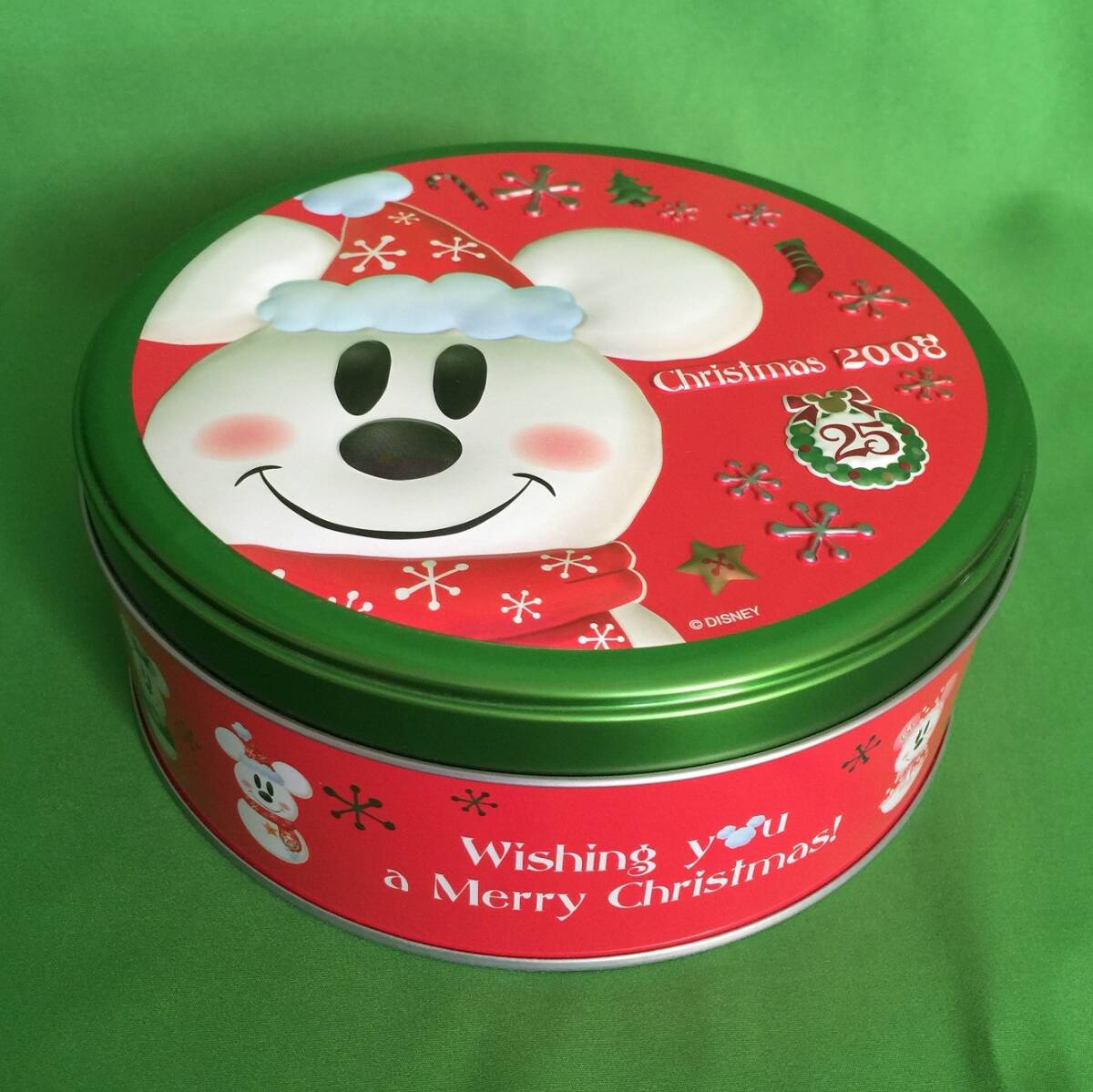 ★ディズニーリゾート お菓子の空き缶★クリスマス2008★東京ディズニーランド25周年ミッキー★拍卖