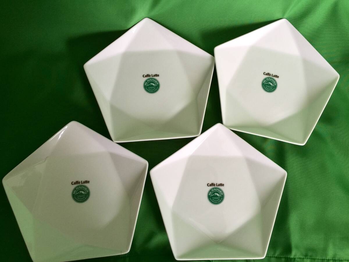 ★マウントレーニア たち吉 皿4枚★ホワイト白★五角形プレート食器★拍卖