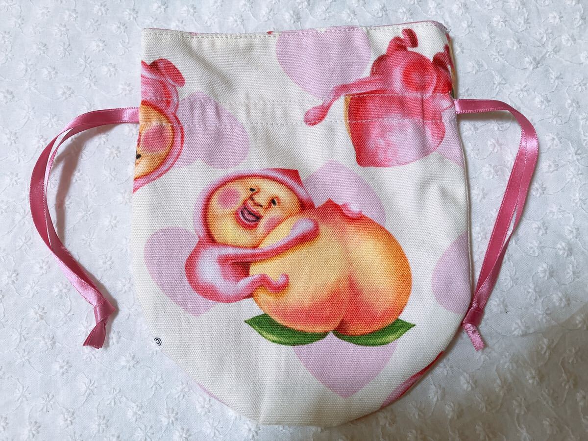 新品未使用 ハンドメイド こびとづかん カクレモモジリまんまる巾着 小物入れ拍卖