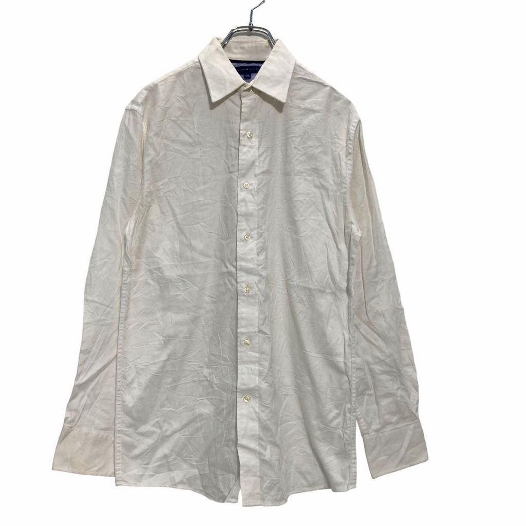 TOMMY HILFIGER 長袖 シャツ 15 ホワイト トミーヒルフィガー 無地 古着卸 アメリカ仕入 a510-6571拍卖