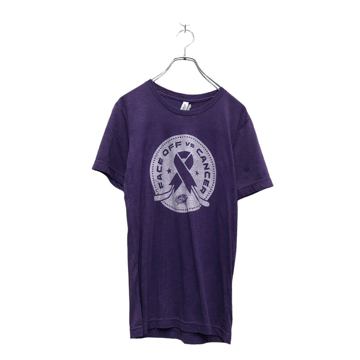CANVAS 半袖 プリント Tシャツ キャンバス S パープル クルーネック 古着卸 アメリカ仕入 a604-7049拍卖
