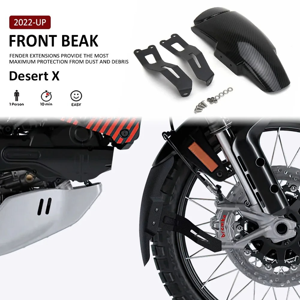 フロント ホイール マッドガード フェンダー エクステンション Ducati ドゥカティ デザートX 2022-2024 プラスチック拍卖