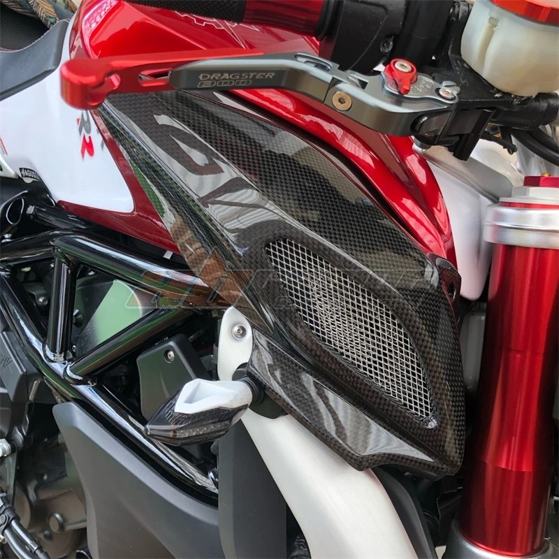 エキゾースト マフラーガード プロテクター 保護 Mv Agusta アグスタ Brutale 675 Dragster 2014 カーボンファイバー拍卖