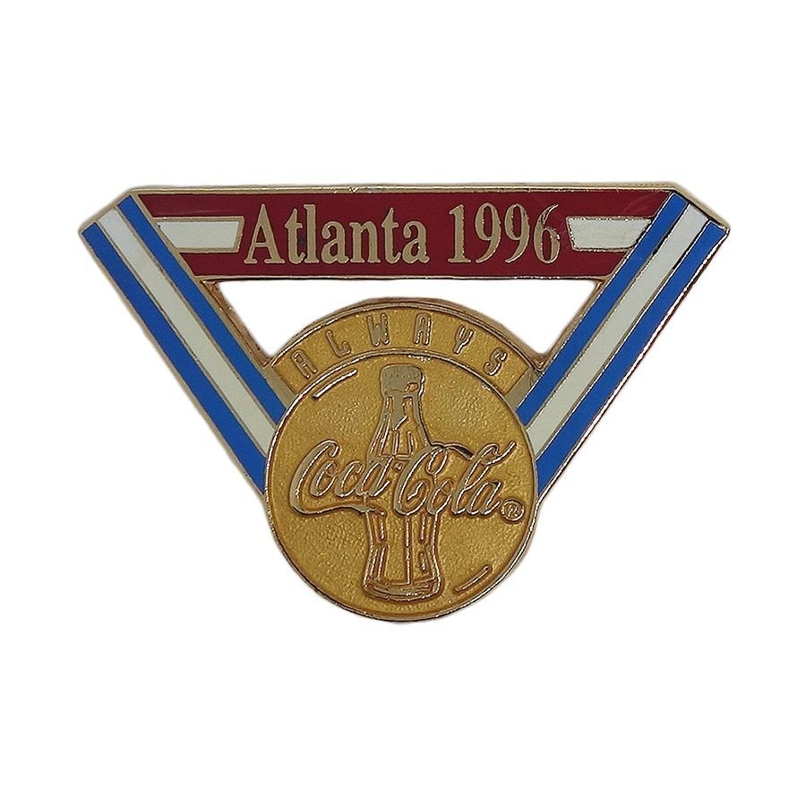 アトランタ オリンピック コカコーラ ピンズ Coca Cola 五輪 ピンバッジ ピンバッチ メダルデザイン 留め具付き拍卖