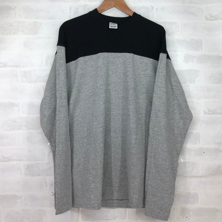 OLD Grand Royal グランドロイヤル 90s 00s ヴィンテージ USA製 長袖 Tシャツ SIZE:XL ブラック グレー MH632024042504拍卖