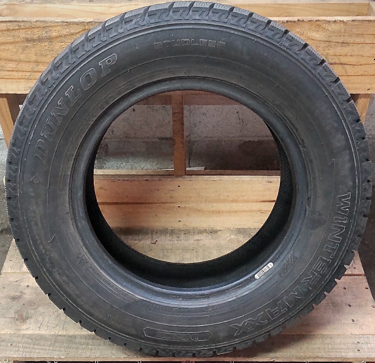 スタッドレス タイヤ 1本 2017年製 14インチ 185/70R14 88Q DUNLOP WINTER MAXX WM02 7.6 中古拍卖