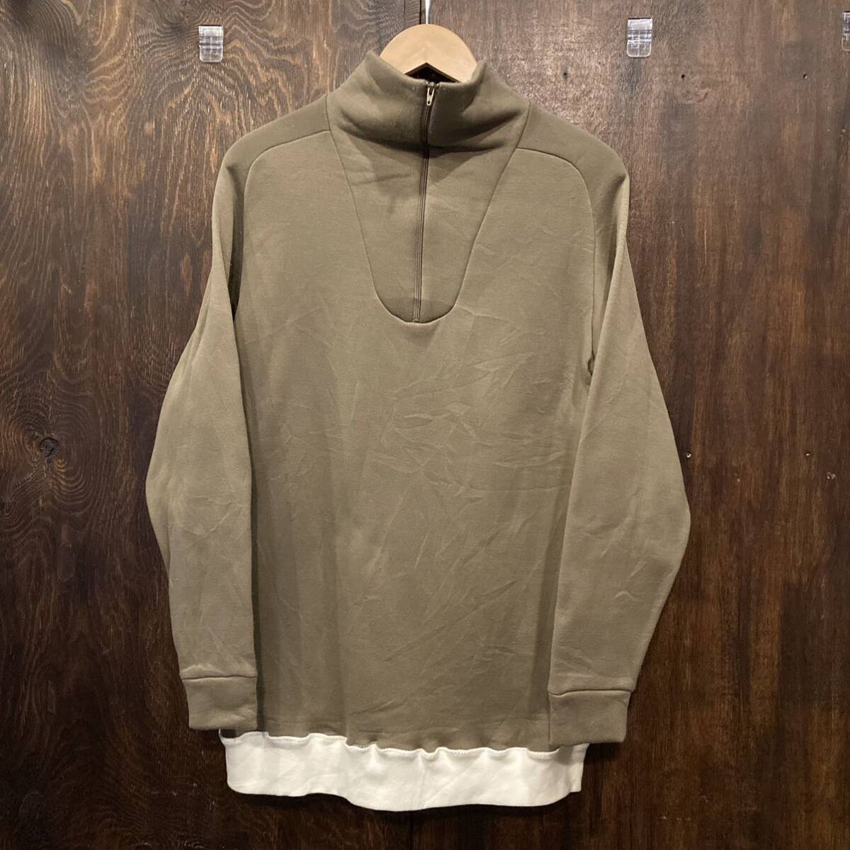 アメリカ軍 コールドウェザーシャツ ハーフジップ 87年 米軍 Sサイズ ロンT カットソー COLD WEATHER UNDERSHIRT リブ付き ビンテージ拍卖