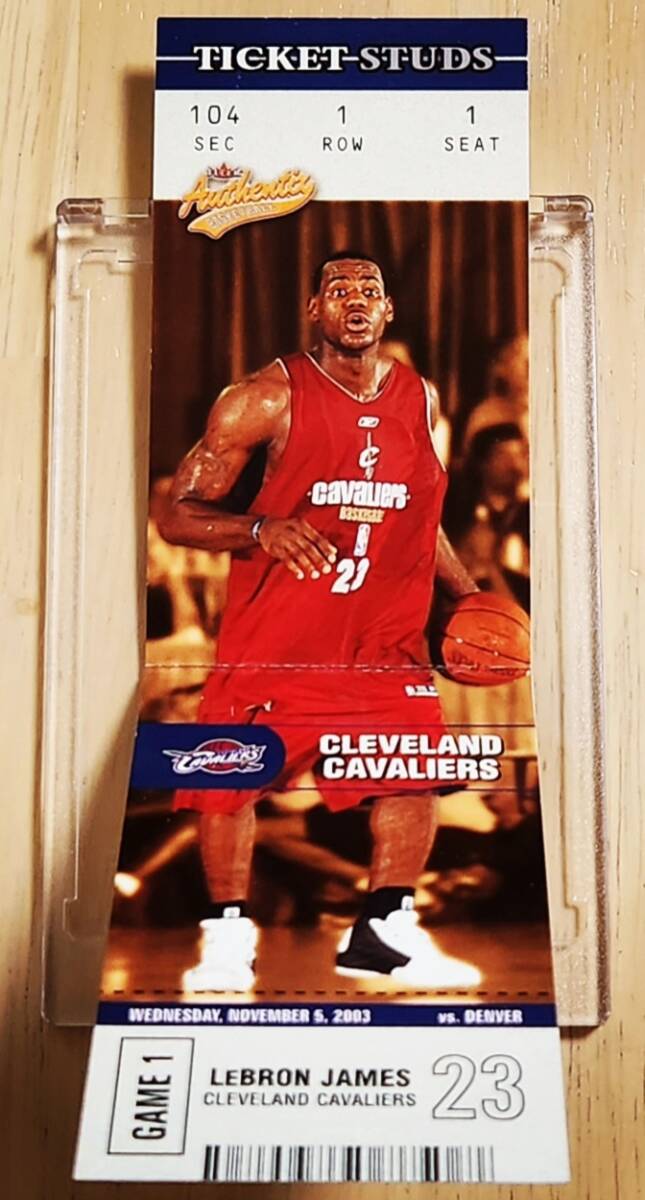 レア Rookie 2003 -04 Fleer LEBRON JAMES RC / レブロン ジェームズ Ticket Studs (4x NBA Champions) NIKE拍卖