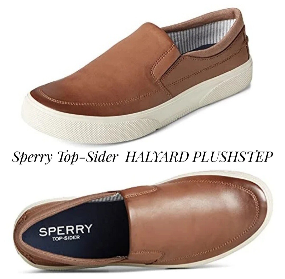最値!新品!復刻アーカイブデザイン!スペリートップサイダー ヘイルヤード スリッポン 防水シンセティックレザー スニーカー!ブラウン!茶 27拍卖