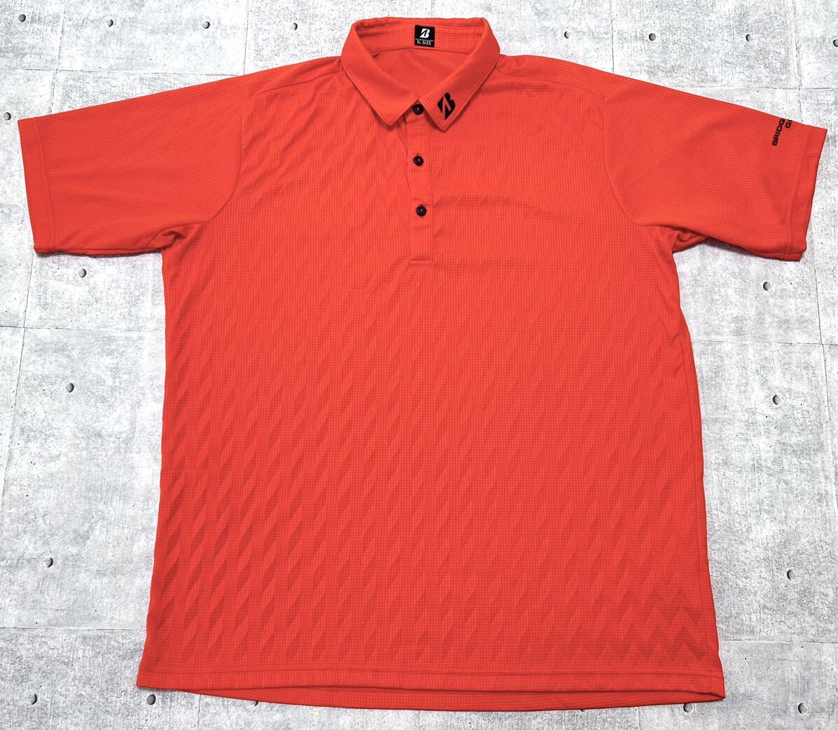 大きいサイズ 3L BRIDGESTONE GOLF シアサッカー ポロシャツ ブリヂストン ゴルフ ウェア ジャガード 総柄 ドライ素材 半袖 石瀬5993拍卖