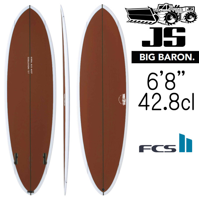 JS サーフボード ビッグバロン PE モデル 6'8×21 ×2 7/8 42.8L / JS Industries Big Baron PE Model Rust拍卖
