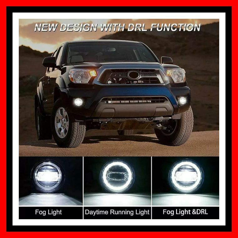 【新発売/LED/リング付】07-12y タンドラ/ 05-11y タコマ/ 08-12y セコイヤ ハイパワー フォグ ランプ ライト フロント バンパー トヨタ拍卖