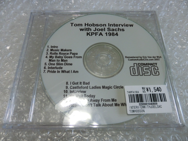 即 廃盤CD Tom Hobson 幻の音源(1984年) フォーク ブルース フィンガーピッキング 名手 検索) Dan Hicks Jorma Kaukonen Quah Jerry Garcia拍卖