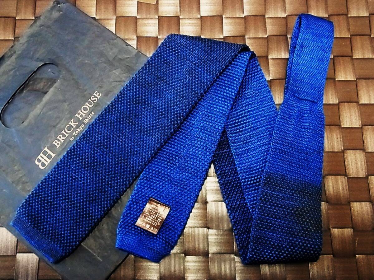 【美品 ニットタイ】0855 ブリックハウス「BRICK HOUSE」ネクタイ●拍卖